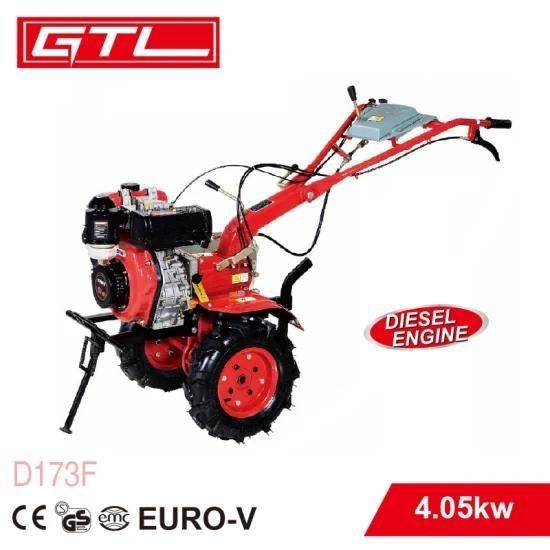 Agricultural Machinery 4-Stroke 4.05kw Diesel Rotary Tiller Rotavator Farm Power Tiller ...