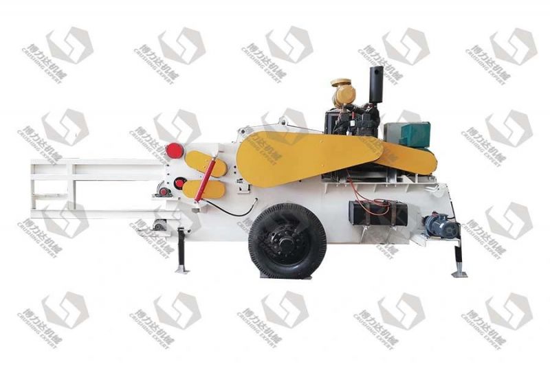 High Capacity Mobile Wood Chipper with Diesel Engine