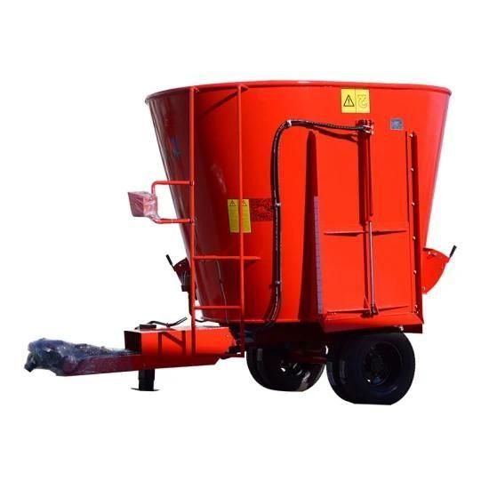 Tractor Trailed Vertical Tmr Mobile Animal Feed Mixer with Large Volume