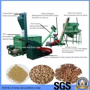 High Quality Auto Animal Pig Cow Feed Pellet Extruding Line for Sale