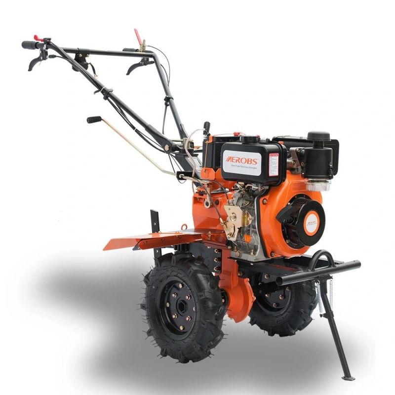 Bsd1050 7HP Handheld Crawler Rotary Cultivator Tractors Agriculture Machine Ridge Making Machinery, Small Ride-on Cultivator Mini Power Tiller