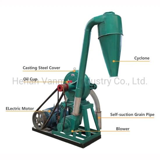 High Output Poultry Maize Grinding Mill Corn Flour Wheat Grinder Machine