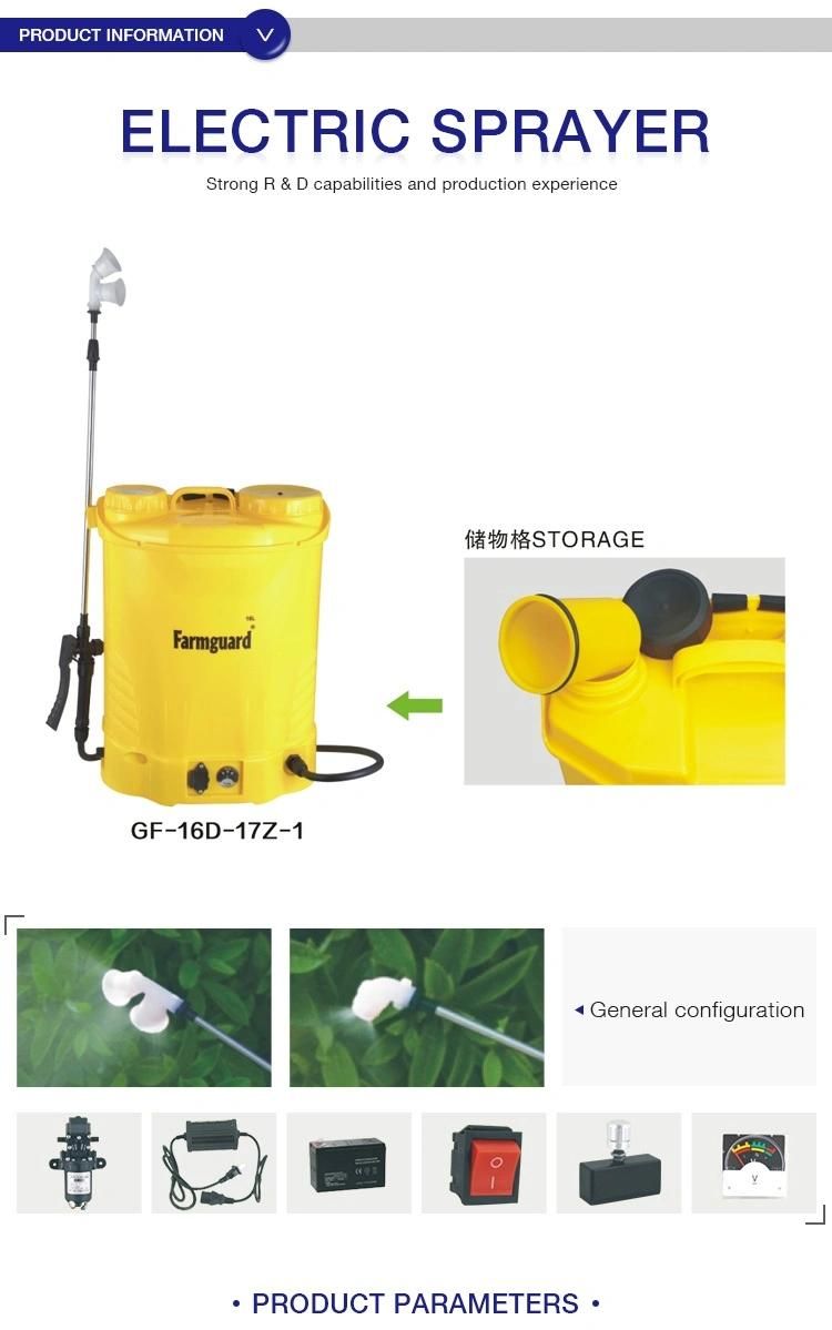 Guangfeng 16 Litres Knapsack Sprayer Agriculture Sprayer Battery Sprayer