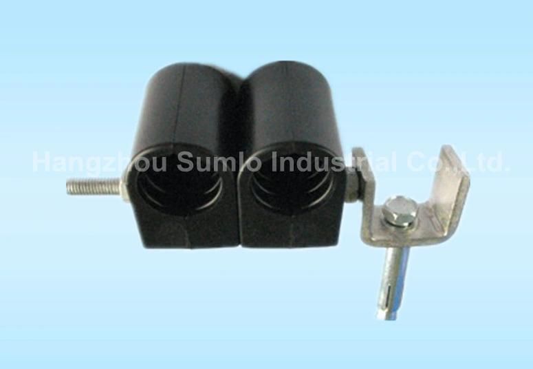 Two (Double) Hole Type Feeder Clamp (Click-on cable hangers)