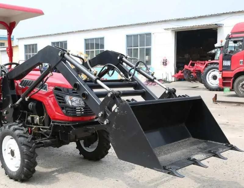 Farm Machinery 4 Wheel Drive Mechanical Tractor with Front Loader
