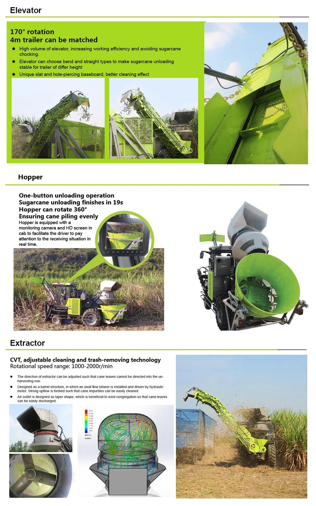 Zoomlion 6t Wheeled Combine Sugarcane Harvester Agricultural Machinery