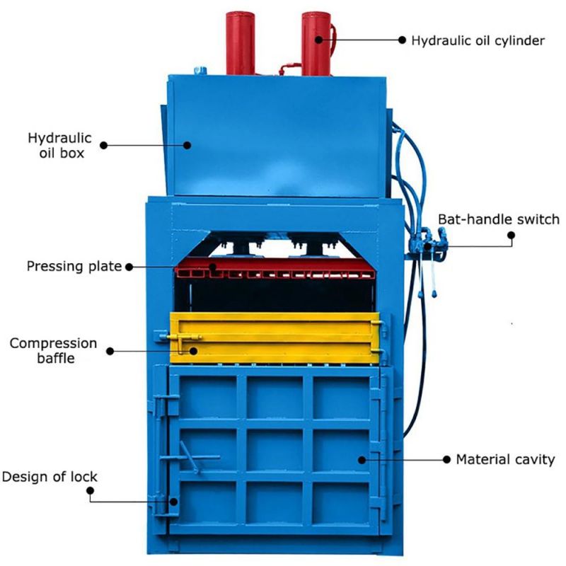 Factory Direct Sales Vertical Hydraulic Baler, Used for Waste Cardboard, Carton Baler