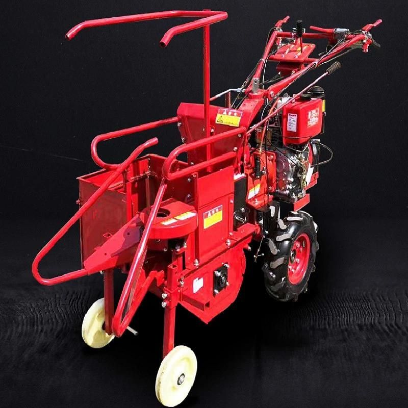 Top Quality Four Wheels Diesel Powerful Single 1 Line Corn Combine Harvester, Corn Maize Harvester 1 Row