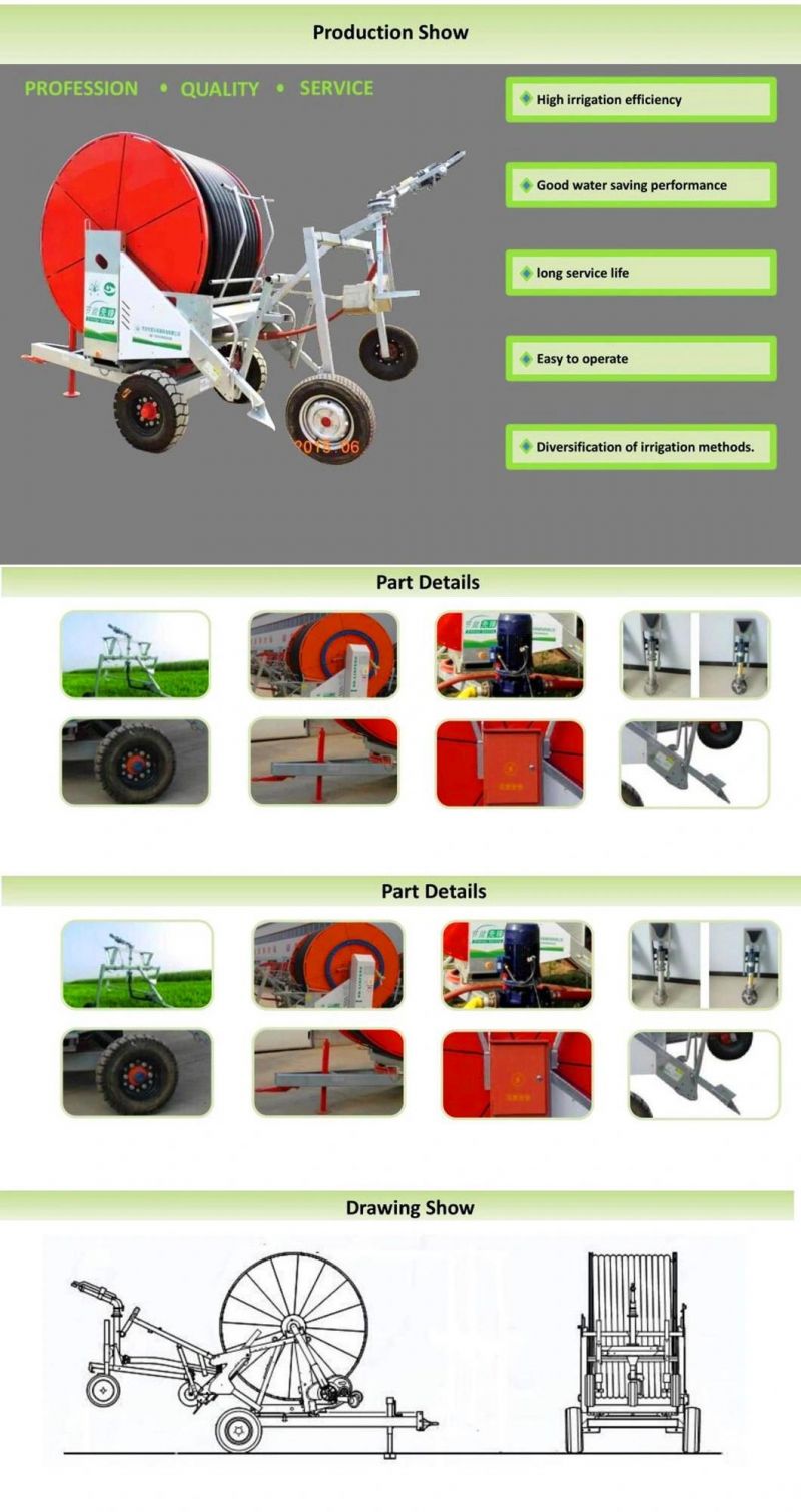 Agricultural Mobile Automatic Farm Sprinkler Irrigation Roll System Machine